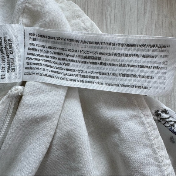 Abercrombie & Fitch Ditsy Floral Cap Sleeve Mini Lined Dress w Pockets Size M - Picture 6 of 7